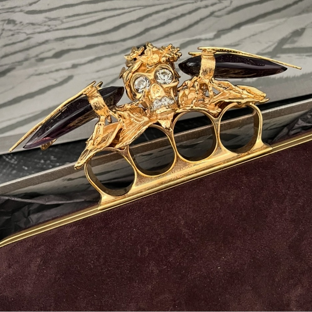 Alexander McQueen Dragonfly Skull Knuckle Clutch